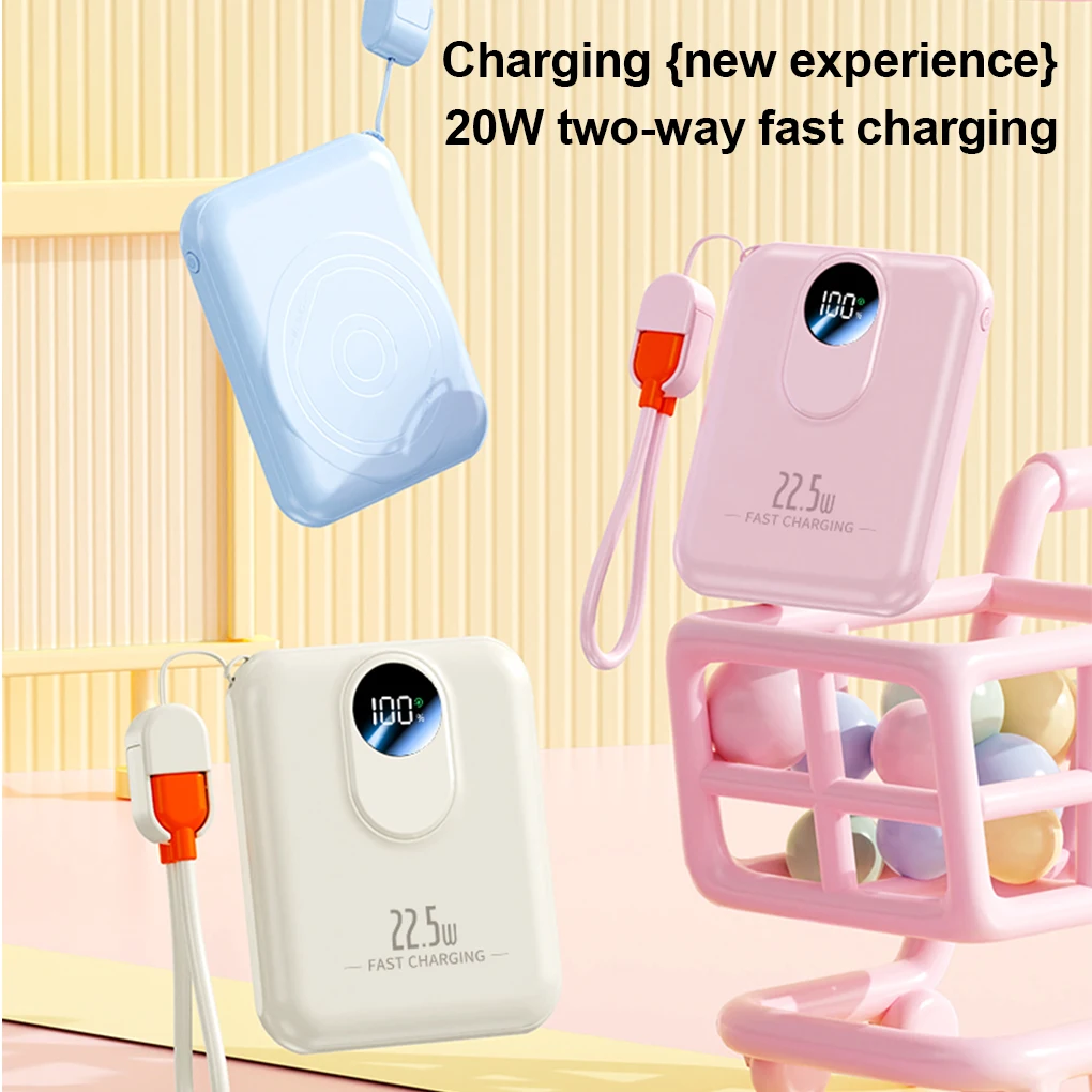 5000mAh Magnetic Wireless Power Bank With LED Digital Display For iPhone Samsung 22.5W Fast Charging Portable PowerBank 4