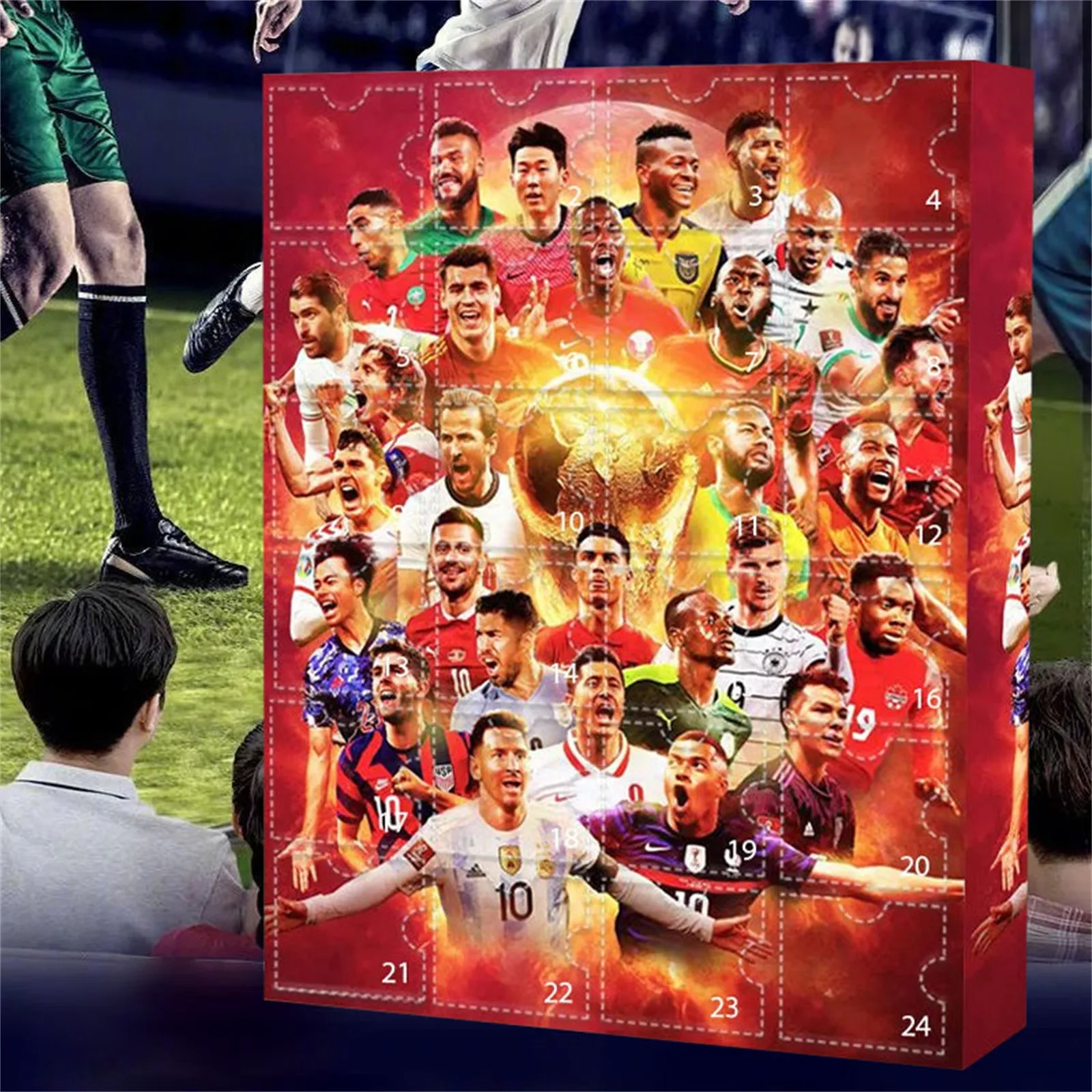 2024 Countdown Advent Calendar Soccer Kit 24 Days Building Advent Calendars Soccer Favors Sports Birthday Christmas Supplies