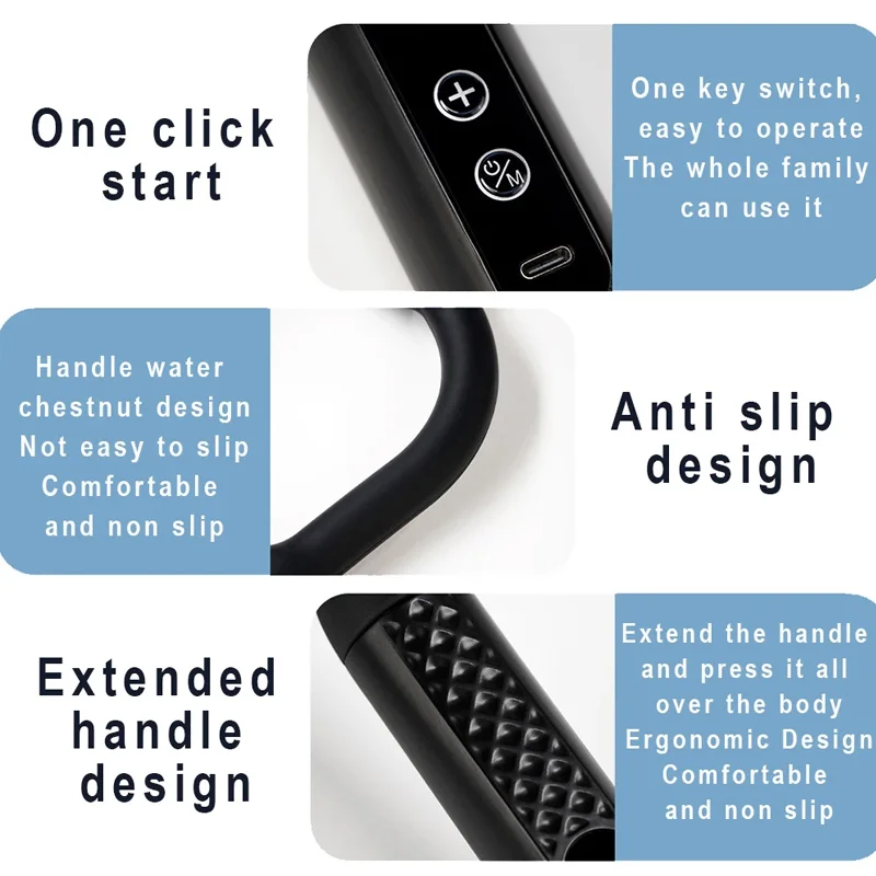 Rechargeable Fascia Gun For Body Neck Back Deep Muscle Massager Vibration Massage Gun Body Shaping Relaxation Fitness Slimming