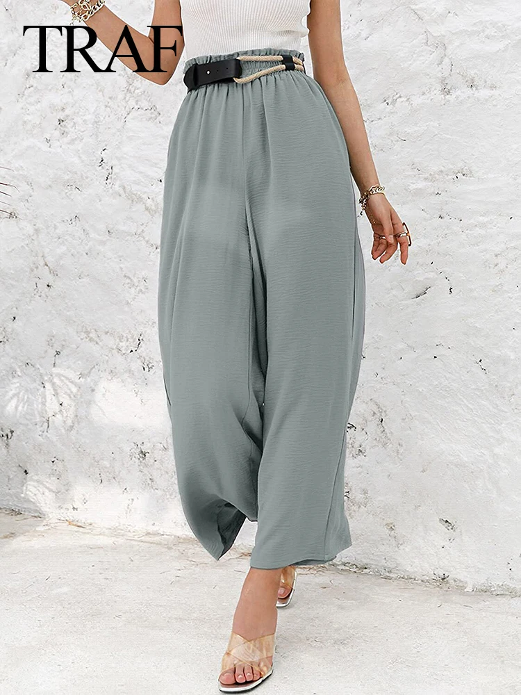 Summer Pants Women Linen Palazzo Pants Plus Size Buy Hooever