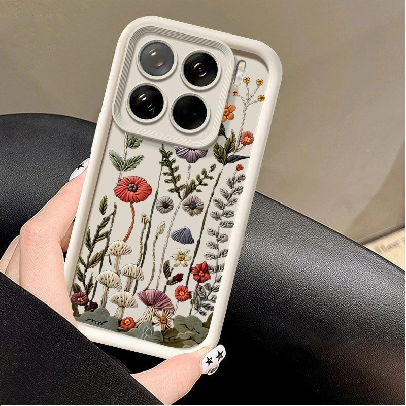 Elegant Embossed Floral Painted Phone Case