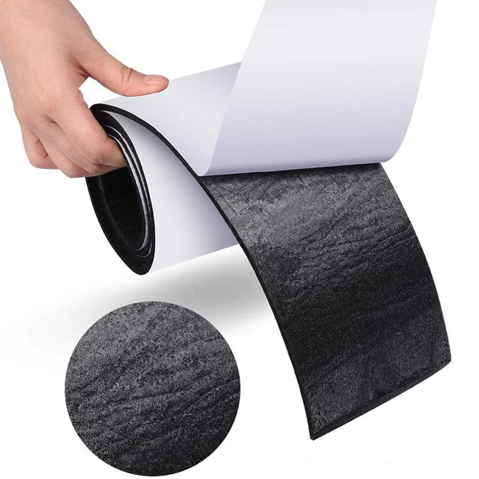 2 Pack Felt Tapes with Adhesive Backing, Heavy-Duty Self Adhesive Felt  Strips Ro