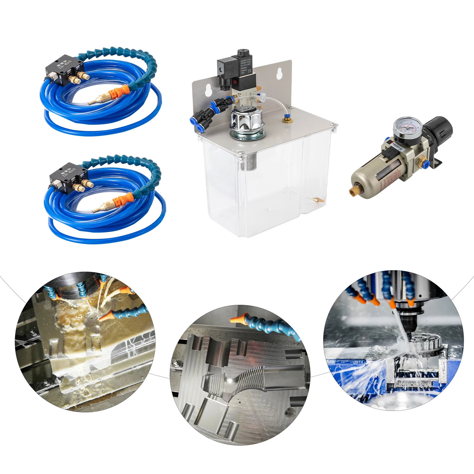 3L Spray Cooler Coolant Pump Oil Mist Sprayer Lubrication Spray System Mist Machine for CNC Lathe Milling Drill Grind Machine