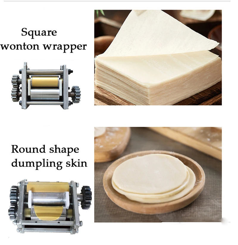 dumpling wrapper machine round Stainless steel electric wonton Skin maker slicer machine rolling press pastas commercial 220110v