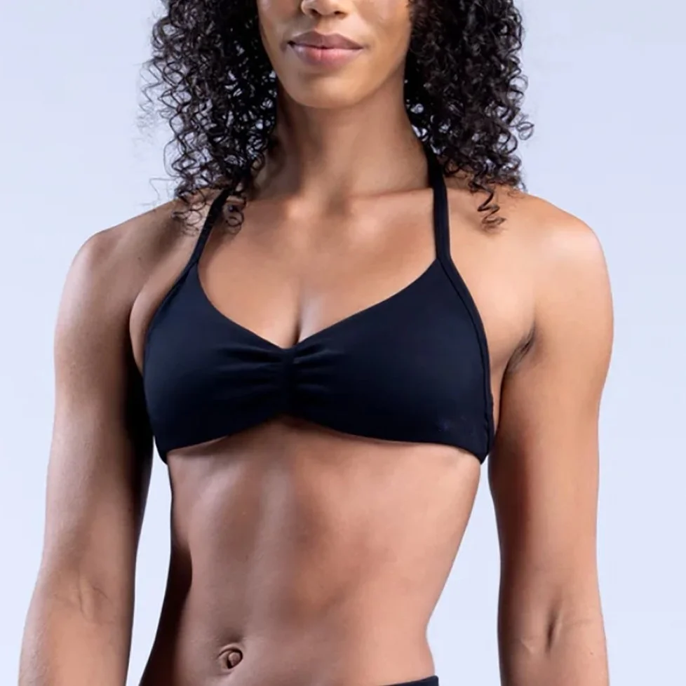 Ultimate Performance Strappy Sports Bra – Stylish Backless Design with Removable Cups