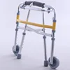 Children's Aluminum Walker Lower Limb Rehabilitation Walker with Wheels Adjustable Training Standing Frame Easy Folding Walker 4