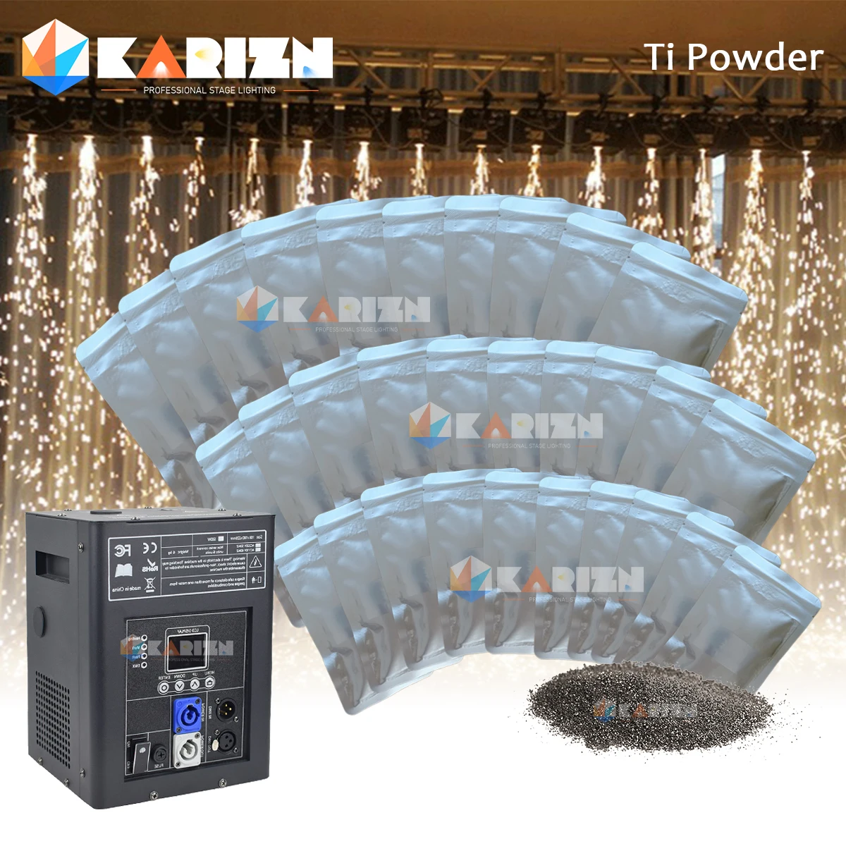 30 Sacchetti Ti Polvere Cold Spark Machine Ti Powder Cold Spark Machine Fountain Sparkular Machine Consumabili 200 G/Borsa Dj Bar Disco