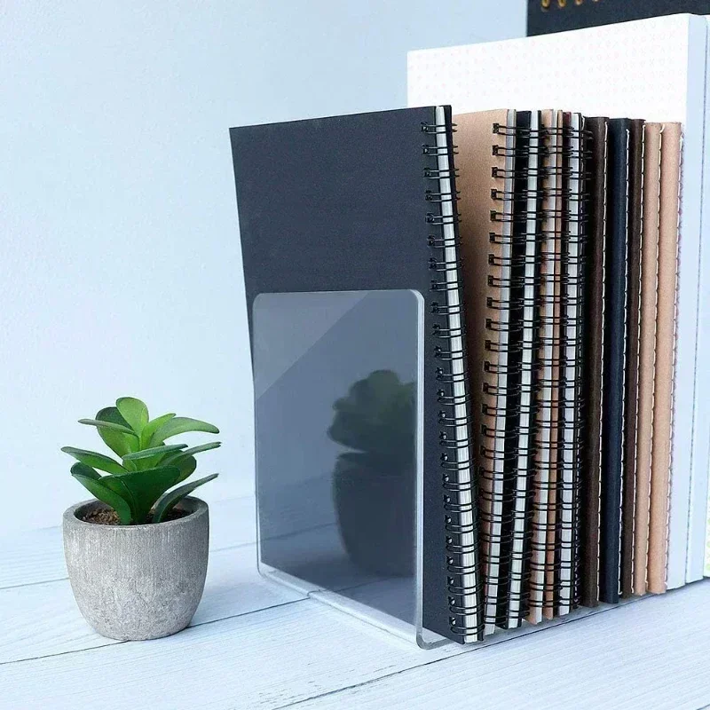 1PC-Transparent-Acrylic-Bookends-Stand-Bookshelf-Desktop-Decorative ...