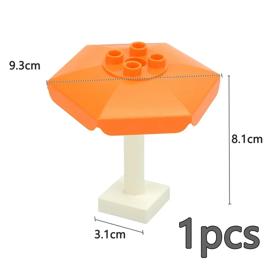 Big Building Blocks Slide Swing Seesaw Park Playground Series Large Pillar Bricks Children Kid Educational Toy Compatible Duploe 6