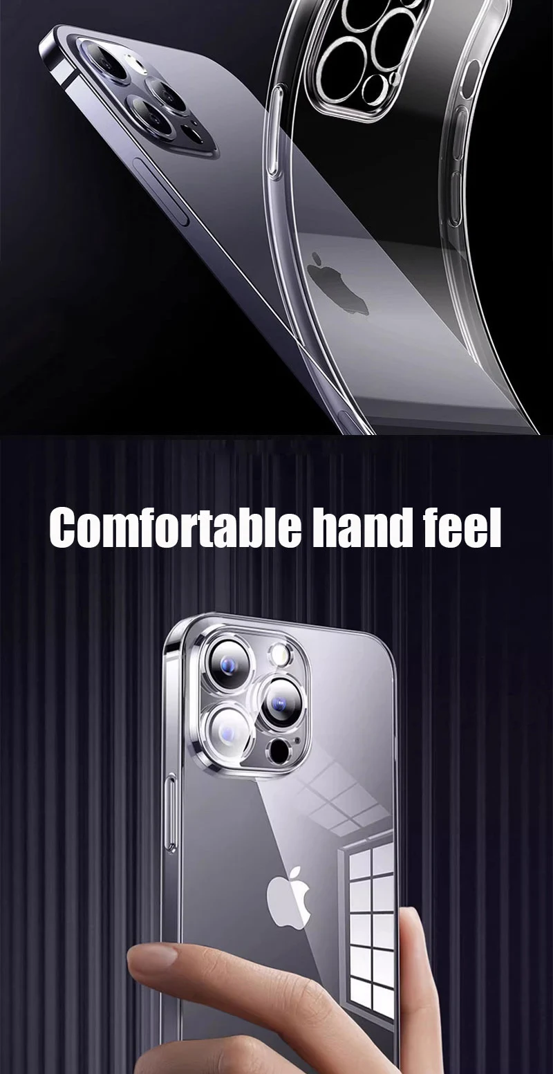 Transparente Handyhülle für iPhone 17 16 15 11 12 13 14 Pro Max 7 8 Plus 13 Mini 17 Air X Xs Xr SE 2022 2022 Silikon Soft Cover Hülle – Detail 7