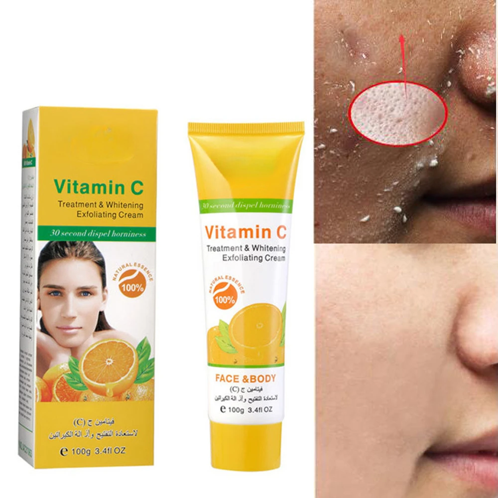 Aichun Beauty 100g Herbal Vitamin C Treatment Whitening Mildly Soften Exfoliating Cream Peeling Gel Face Body Beauty Skin Care