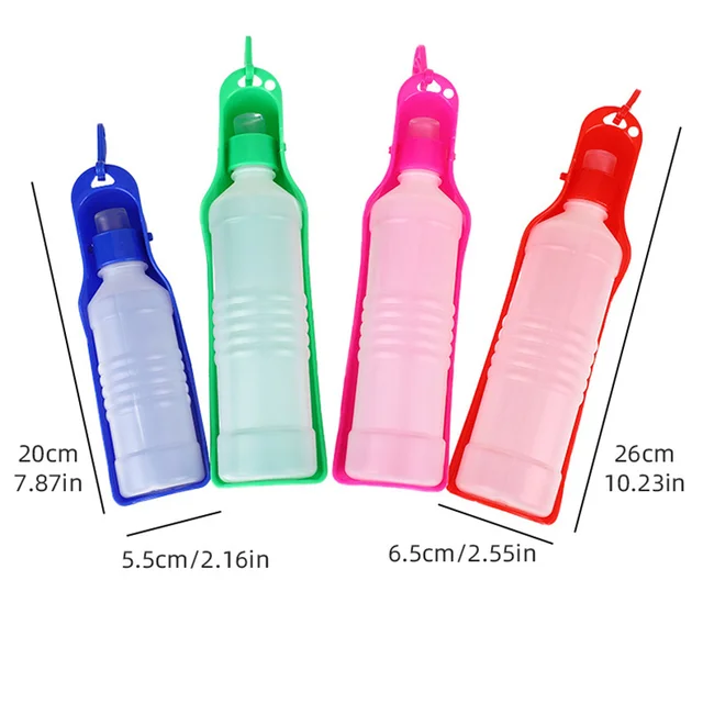Foldable Portable Pet Water Bottle for Dogs Cats Outdoor Travel Drink Cup Plastic Leakproof Travel Water Bottle for Walk Hiking 6