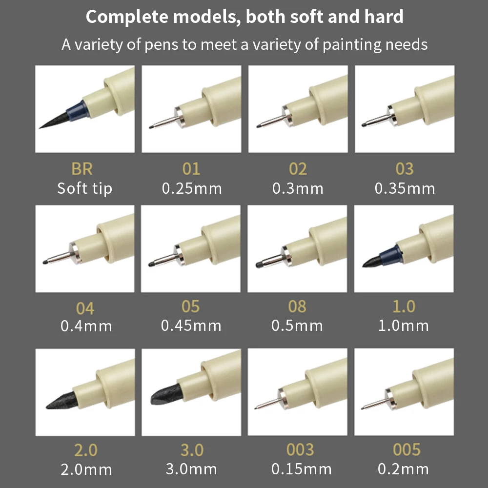 Waterproof Hand-Drawn Sketch Pen Micron Liners Needle Pen Fineliner Drawing Liner Art Micron Marker art marker pens sketching markers art markers pen marker marker pen marker pens markers pen micro pens