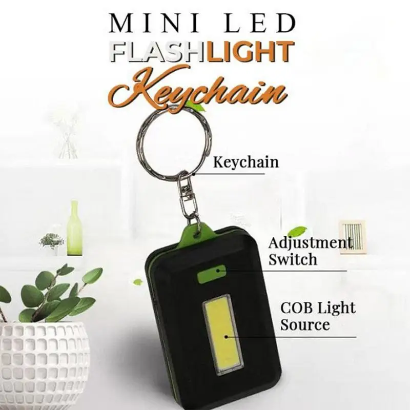 

Mini Work Light LED Camping Light Flashlight COB Keychain Light USB Charging Emergency Lamps 3 Lighting Modes Light For Outdoor