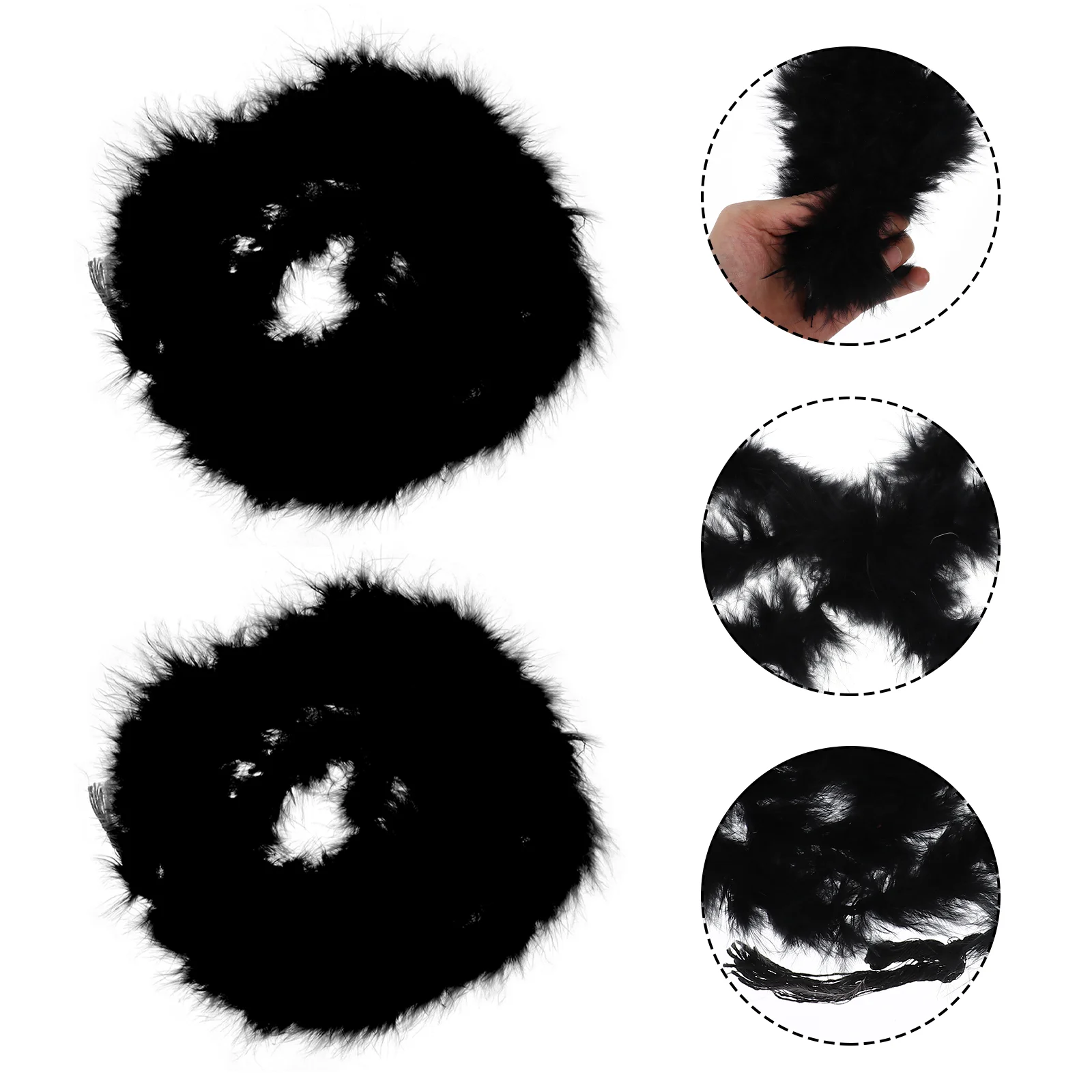 

2 Pcs Ladies Scarves Turkey Tops Clothes Accessory Plume Boa for Women Fine Craft Cosplay DIY Clothing Miss