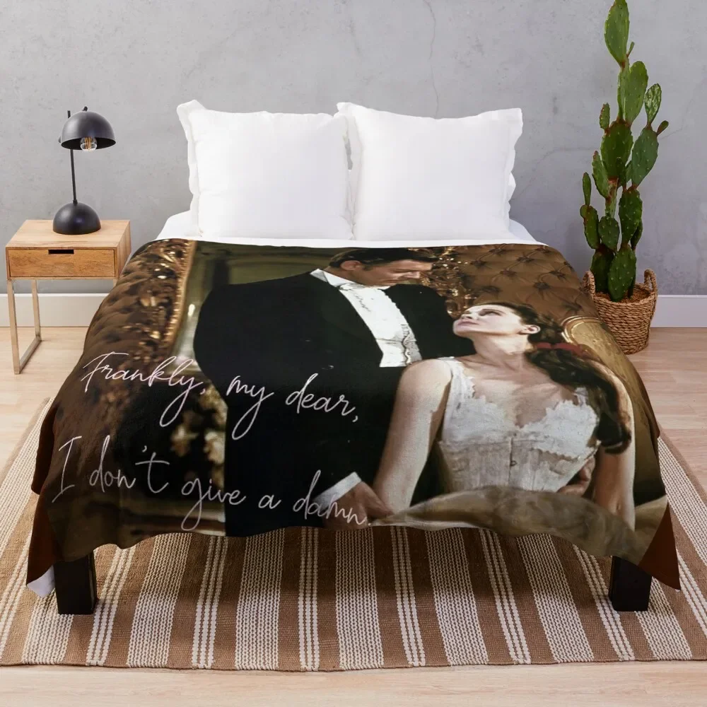 

Gone with the wind movie iconic quote Throw Blanket Decorative Sofas Weighted blankets and throws Blankets