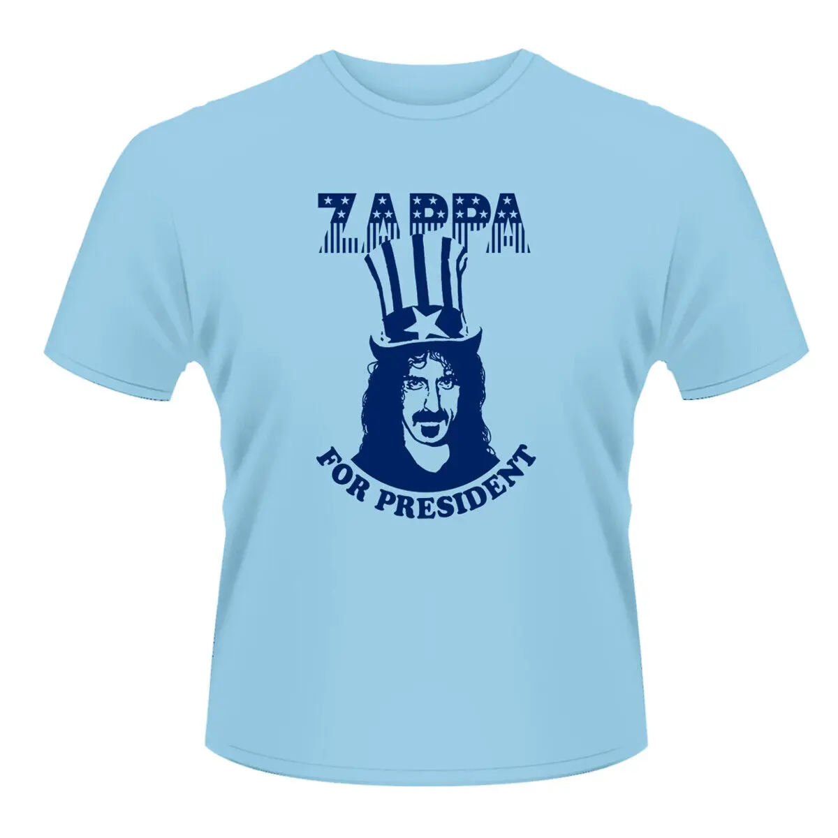 Blue Frank Zappa For President T-Shirt Ufficiale Da Uomo Unisex
