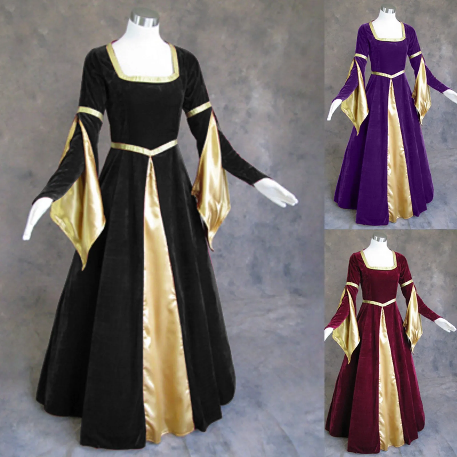 

Официальное платье средневековой Виктории, винтажные готические платья, женское платье на Хэллоуин, карнавал, дворец, костюм для косплея