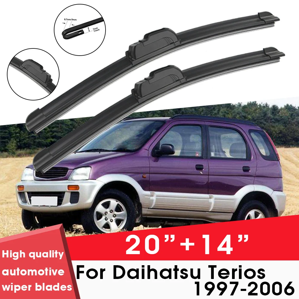 

BEMOST Car Wiper Blades Front Window Windshield Rubber Refill Wiper For Daihatsu Terios 1997-2006 20"+14" Car Accessories