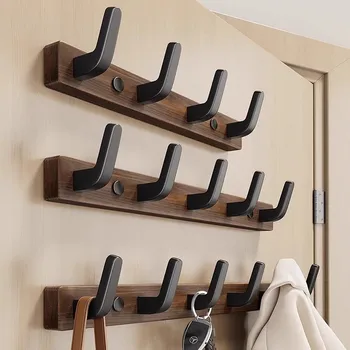 Gancio per vestiti in noce Gancio da parete per camerino Appendiabiti Gancio per cappelli Gancio per porta Gancio per vestiti in legno Gancio per bagno 1