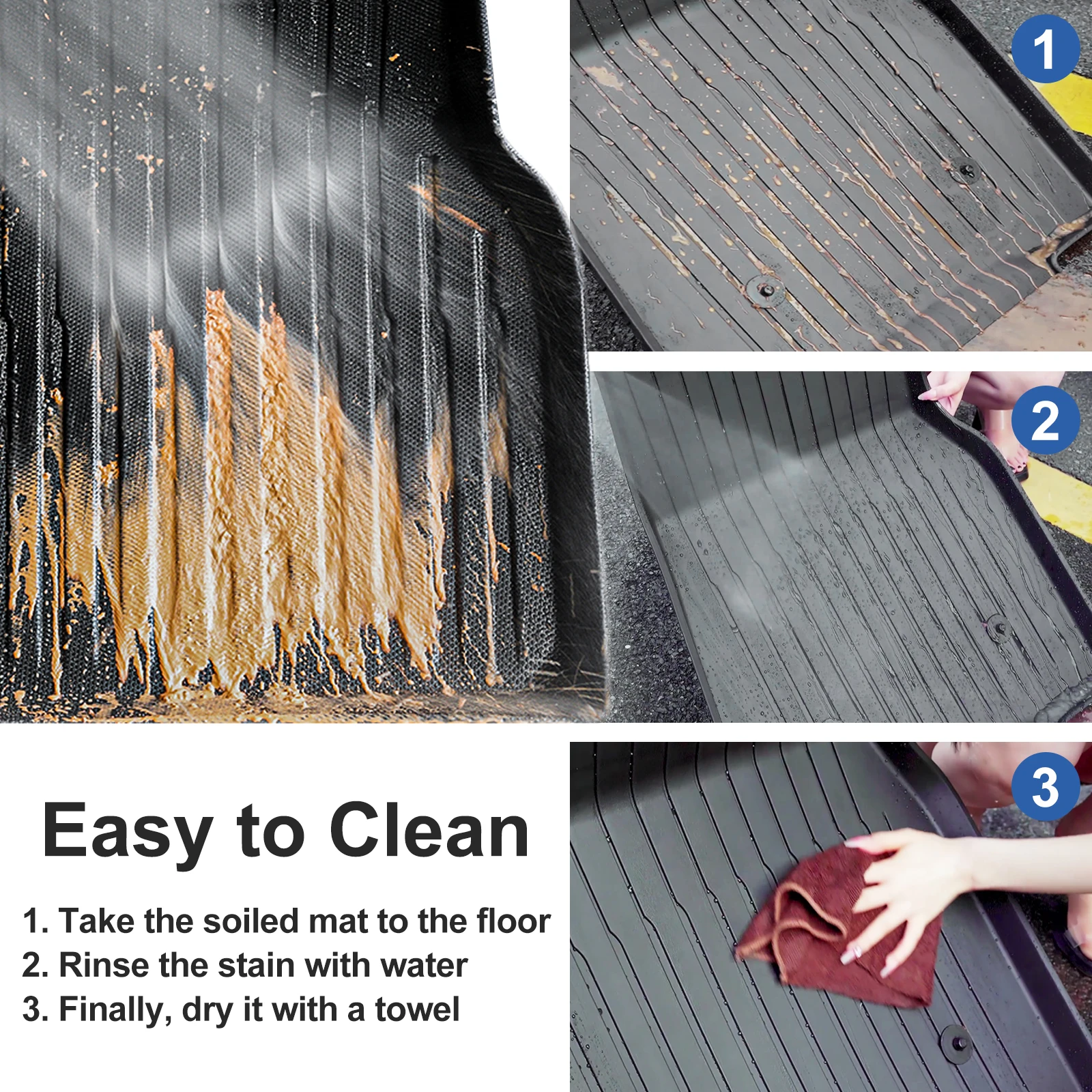 Zeekr 7X TPE Floor Mats & Cargo Liner Set (All-Weather) view 4