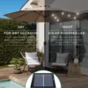 10ft Solar LED Lighted Patio Umbrella w/ Tilt Adjustment, UV-Resistant Fabric - Tan 3