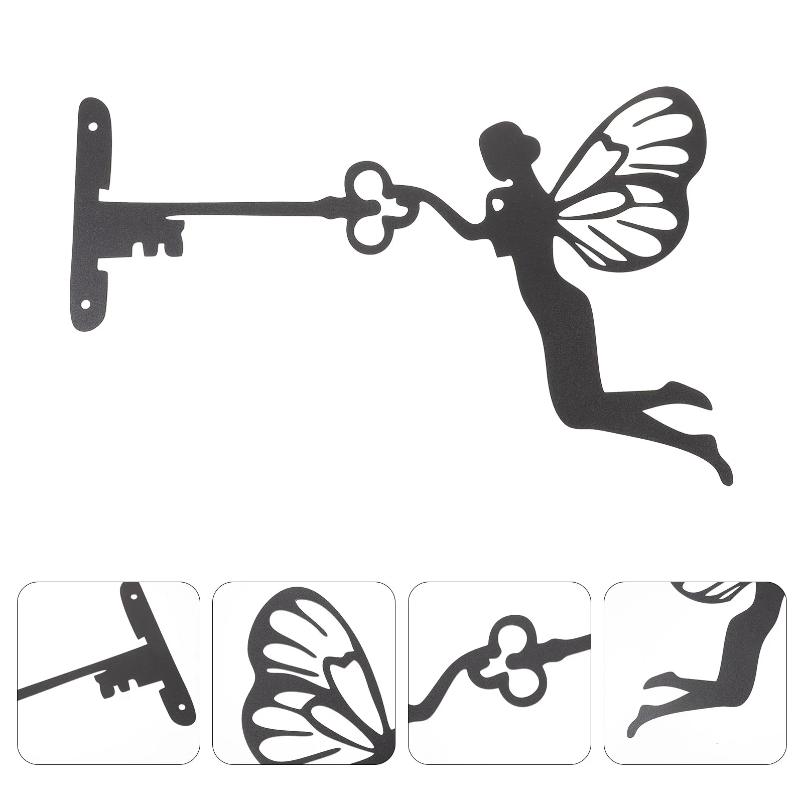 

Fairy Silhouette Statue Iron Metal Fairy Branch Decoration Garden Stakes Decor Metal Yard Art Outdoor Fairy Garden