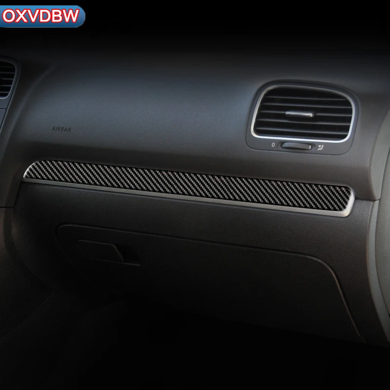 For volkswagen golf 6 mk6 R Carbon Fiber Interior Car Dashboard Decoration  Strip Car Styling Sticker 2008 2012 Accessories| | - AliExpress