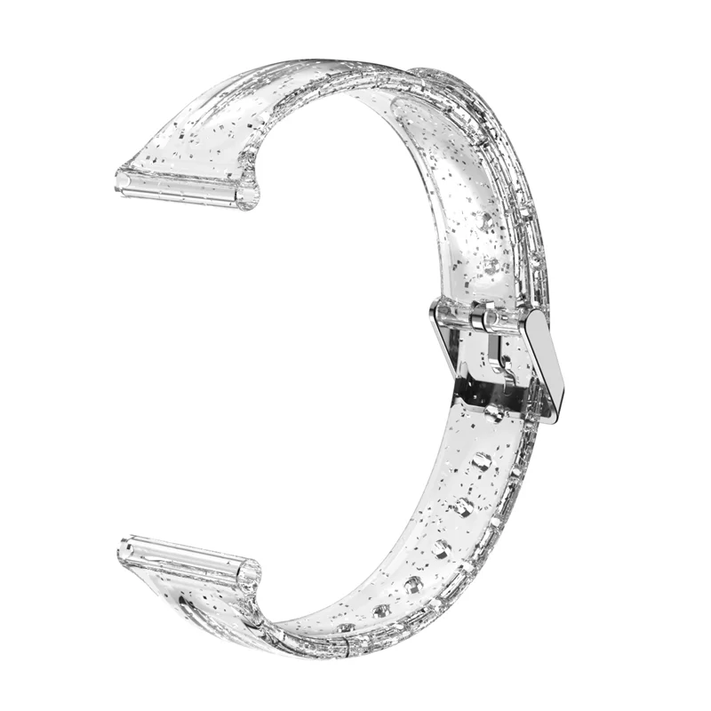 20mm 22mm Glitter Transparent Strap TPU Replacement Band for Samsung Galaxy Watch 42mm 46mm Active2 Huawei Watch GT2 Amazfit GTS