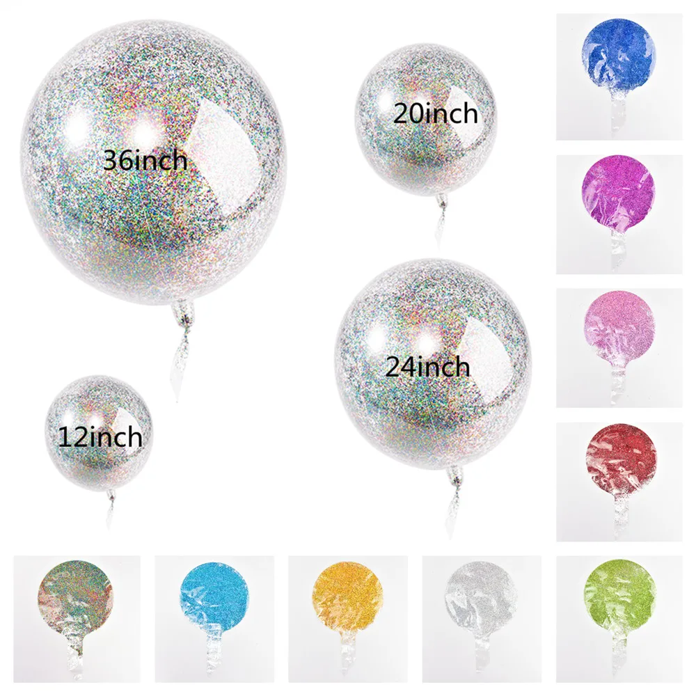 

New 12-inch Laser Sequin Bobo Ball Wedding Birthday Party Atmosphere Arrangement Scene Dress Up Ball Chain Decoration