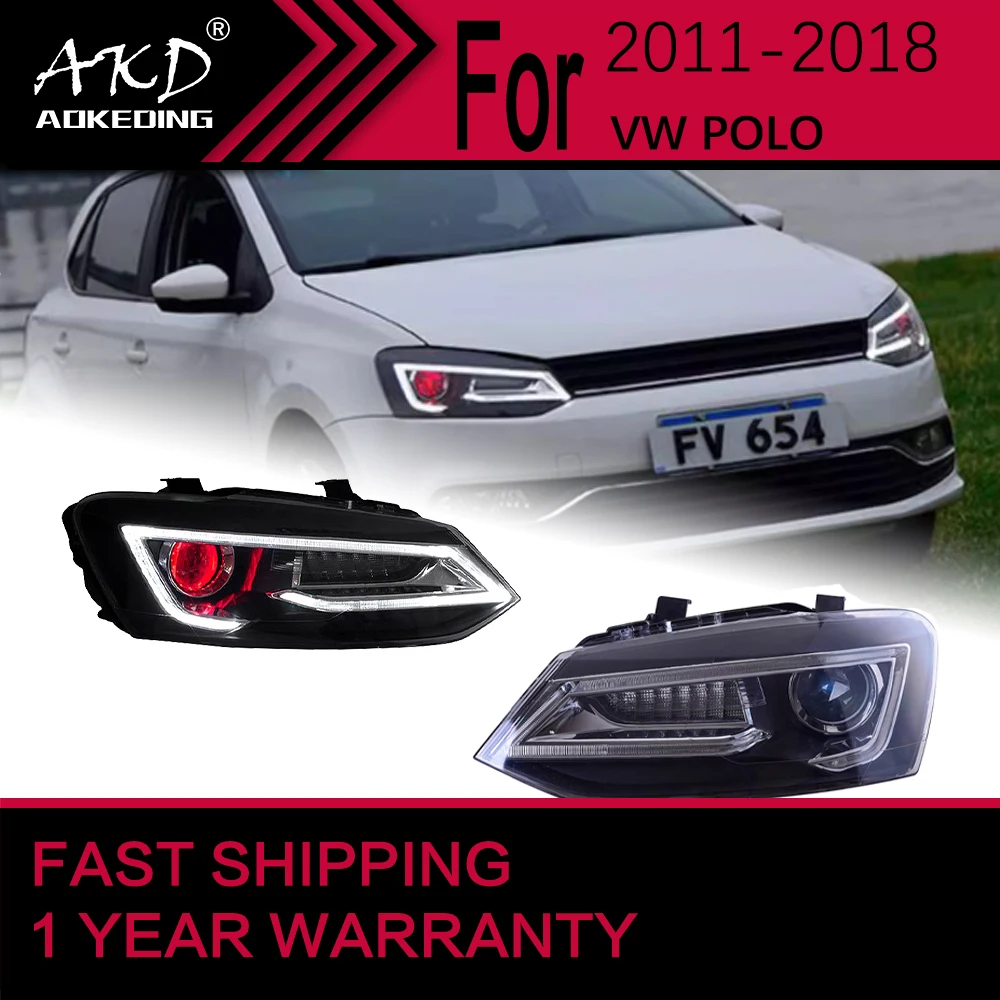 

Car Lights for VW POLO Headlight 2011-2018 Git Head Lamp Drl Projector Lens Automotive Accessories