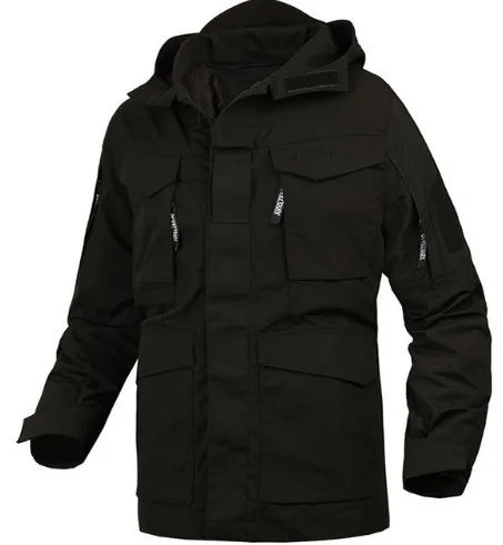 

Мужская джинсовая куртка оверсайз в стиле милитари, винтажная Повседневная ветровка, однотонное пальто в стиле ретро, свободного покроя, для M65