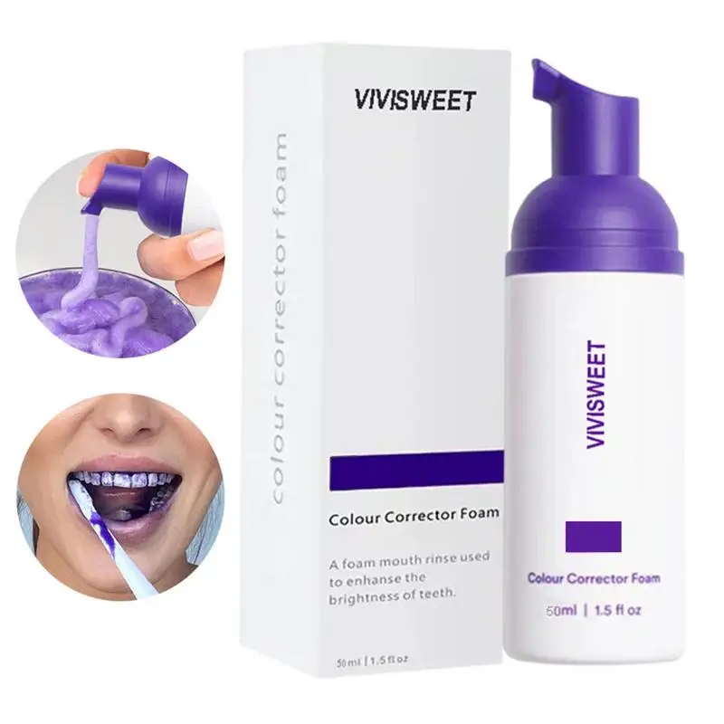 

New Purple Corrector Toothpaste Teeth Whitening Toothpaste Enamel Care Toothpaste Intensive Stain Removal Reduce Yellowing