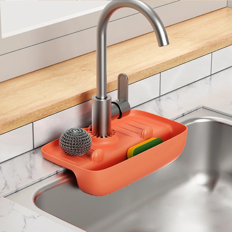 Silicone Faucet Mat for Kitchen Sink Splash Drain Pad Faucet Splash Catcher Countertop Protector for Bathroom Soap Drainer Tray kitchen sink pad,kitchen faucet pad