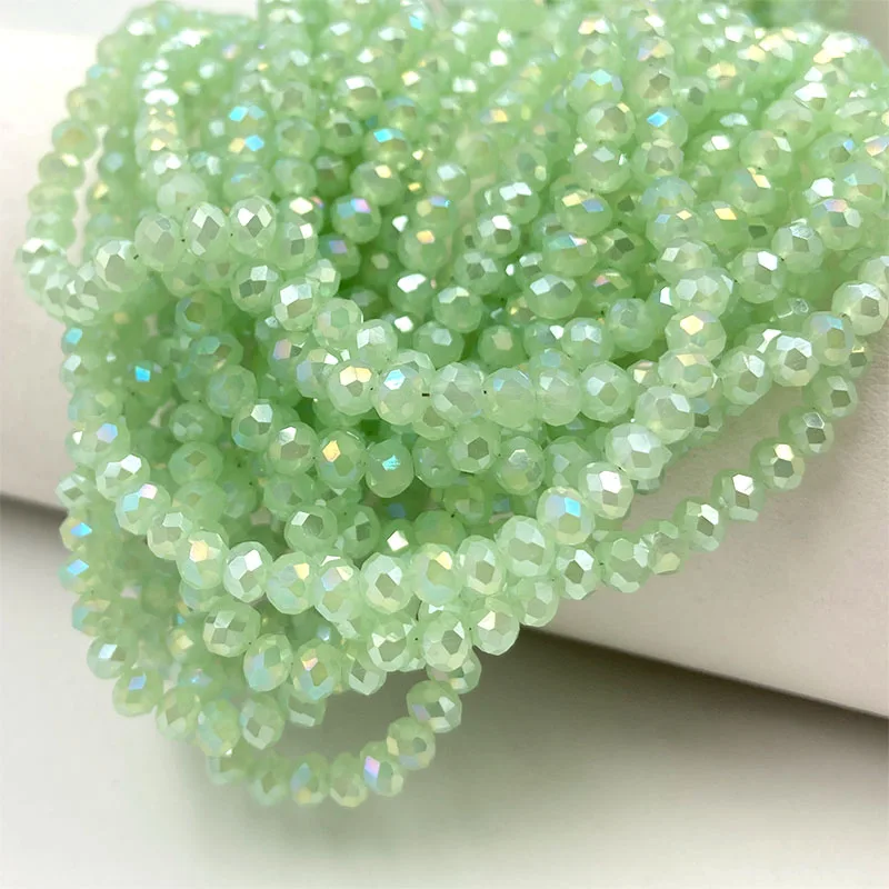 Faceted Rondelle Crystal Beads for Jewelry Making – Multipack of Various Sizes