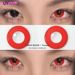 Cosplay Multicontacts Colored Lenses for Halloween - White, Red, Black, Purple (Vampire Block)