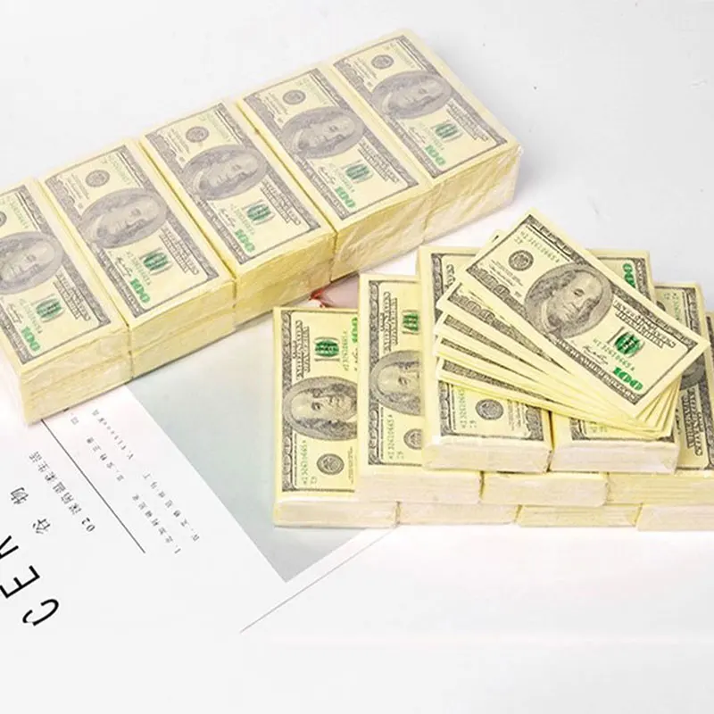 Оригинальные бумажные салфетки для денег 100 долларов, одноразовая посуда для лица, фотоаксессуары