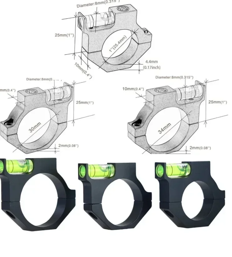 Discovery Rifle Scope Bubble Level 25.4mm 30mm 34mm Precision Shooting Optical Sight Positioning Adjustment Balance