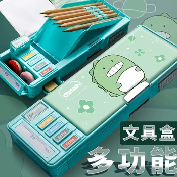 Astucci Rettangolari a vani in stile Giapponese 6 Chiavi multifunzionale deformata astronauta astuccio dispositivo segreto portapenne grande capacit scatola di cancelleria a doppia