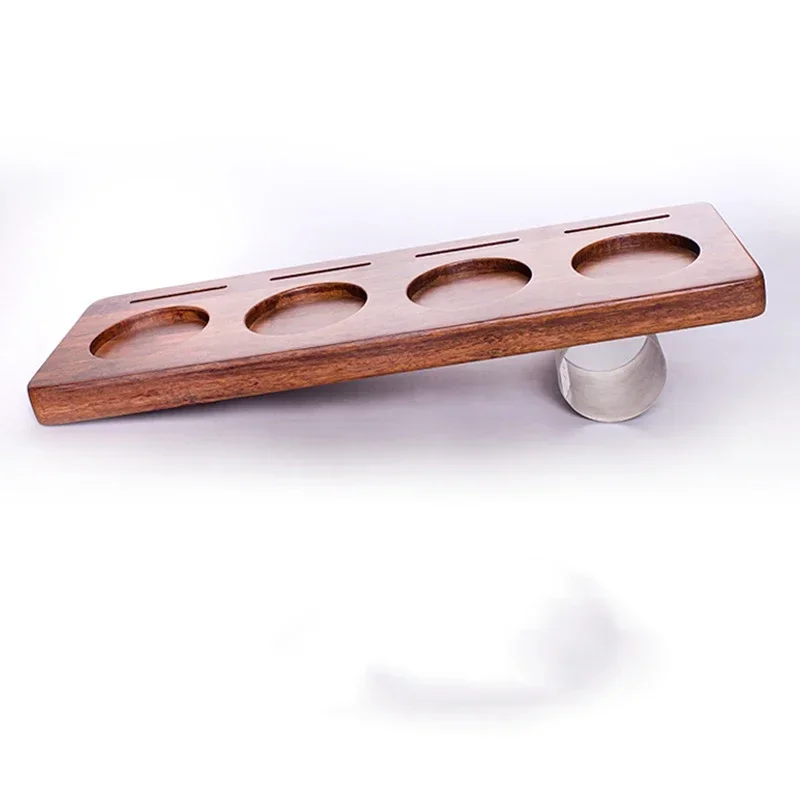 Solid Wood Whiskey Flight Tasting Board Holder - Scotch Flight Serving Tray with Glasses - Ideal Sampler Tray for Whiskey Lovers 3