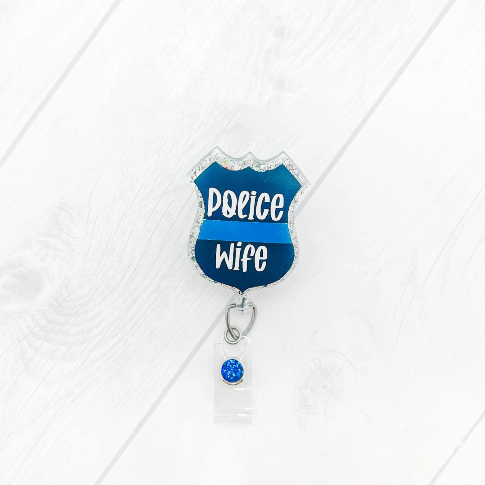 Police Shield Badge Reel. Police Wife Back the Blue Police Officer