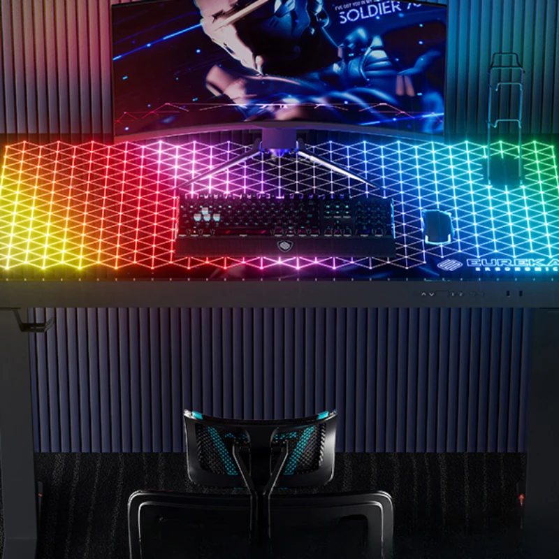 E-sports lifting tempered glass table technology sense computer office desktop computer desk