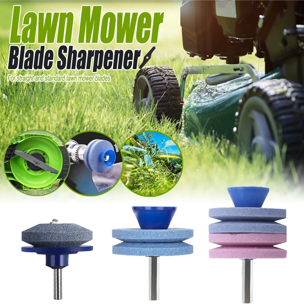 Sharpening Stone for Lawn Mower Blade Knives Metal Grinding Electric Drill