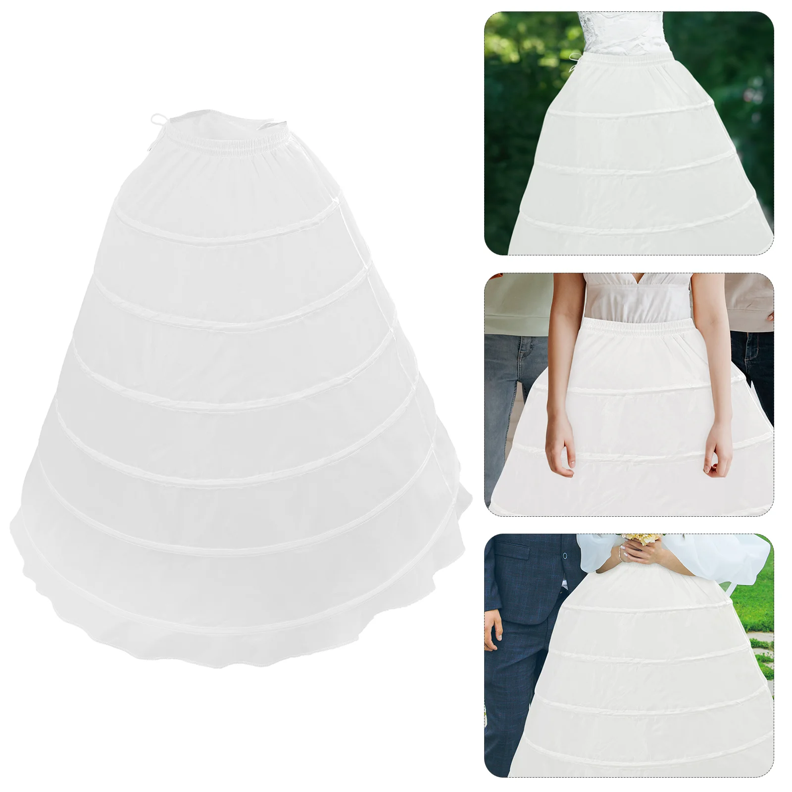 6 Single Formal Dress Long Skirt Girl Underskirt Bridal Wedding Petticoat Bride