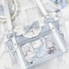 New Fashion Design for Girls Y2K Ulzzang Ita Bag Sweet Preppy Style Shoulder Bag for Women Large Capacity Ribbon Bow Tote Bag