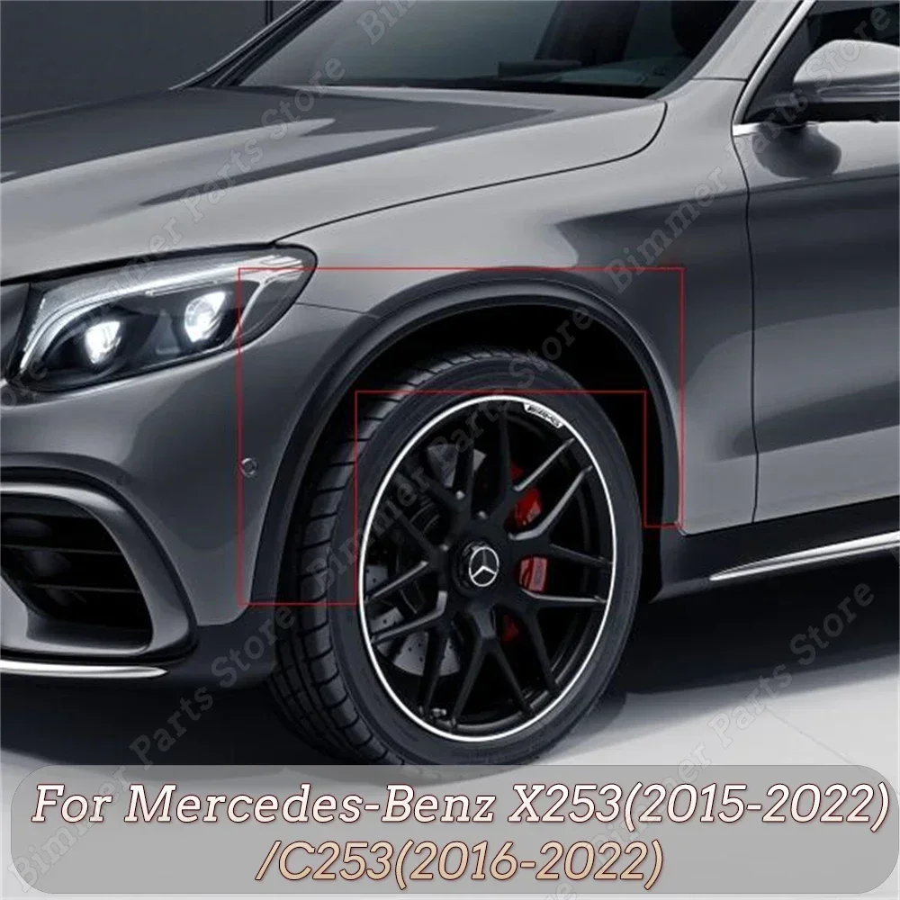 Pour Mercedes-benz Glc Suv X253 2015-2022 Coupe C253 2016-2022 2pcs Passage  de roue Évasements d'ailes Garde-boue Glc43 Glc63 Amg Mise à niveau
