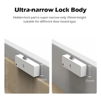 KAK Biometric Fingerprint Lock White Anti-theft Smart Drawer Lock 30x30mm Keyless Fingerprint Security Furniture Door Lock - Image 6