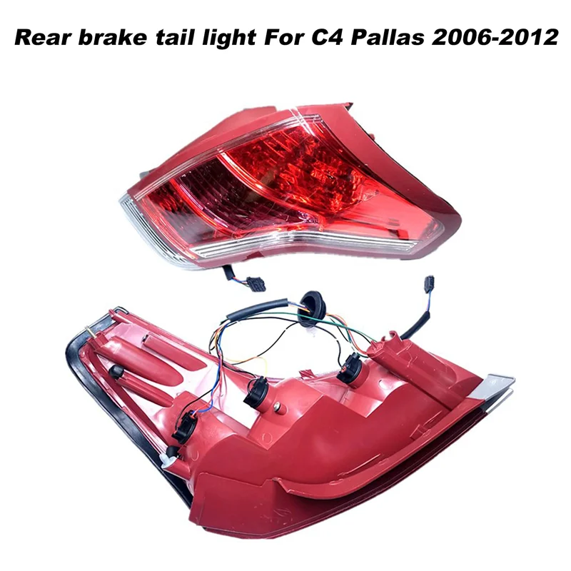 

Left Taillight Assembly Brake Stop Light Fog Lamps for Citroen C4 Palas 2006-2012 6350Z6