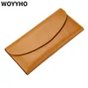WOYYHO Solid Leather Purses for Women, Fashion Long Wallet, Light Weithed Outdoor Portable Hand Bags 1