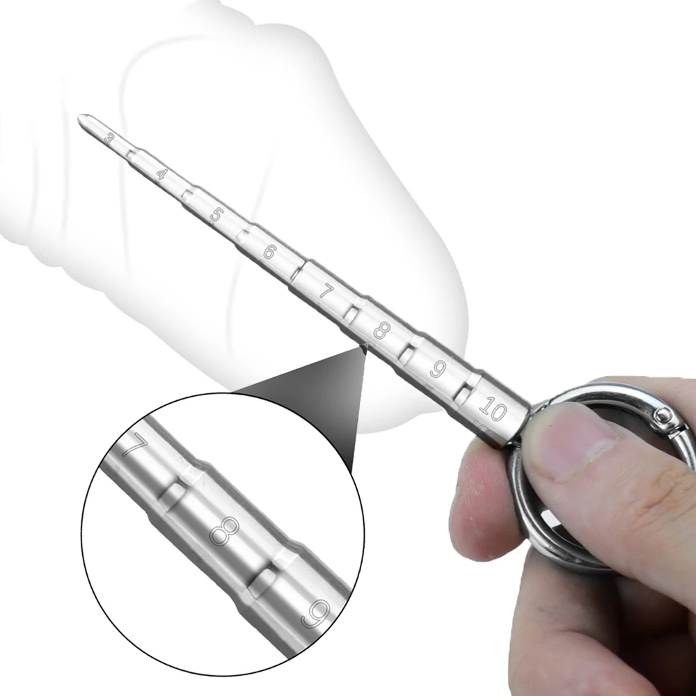 Male Stainless Steel Urethral Plug Urethral Dil Sounding Penis Plug Urethra Stimulate Dilator Masturbation Rod Sex Toys For Men